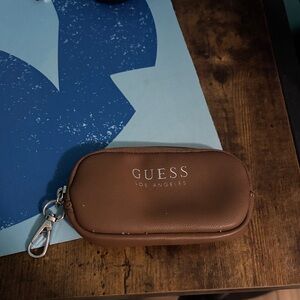 Guess brown coin purse with Silver Clip(Leather)